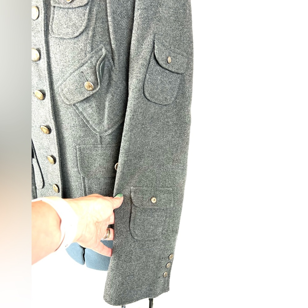 Moda International wool military jacket, pockets 12 170 - Picture 4 of 7
